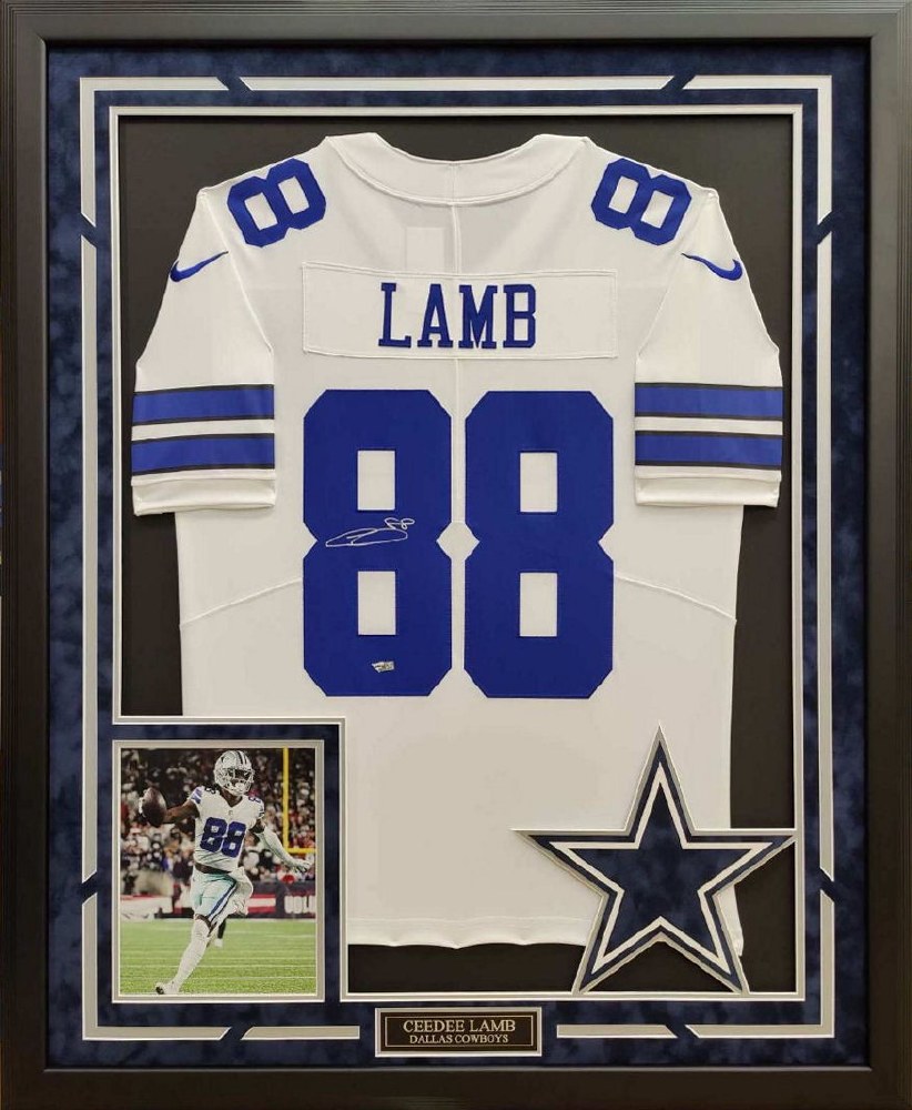 CEEDEE LAMB AUTOGRAPHED HAND SIGNED CUSTOM FRAMED DALLAS COWBOYS NIKE JERSEY